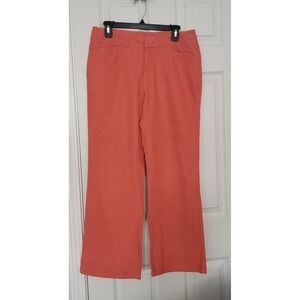 LL Bean Womans Corduroy Pants Size 10 Orange